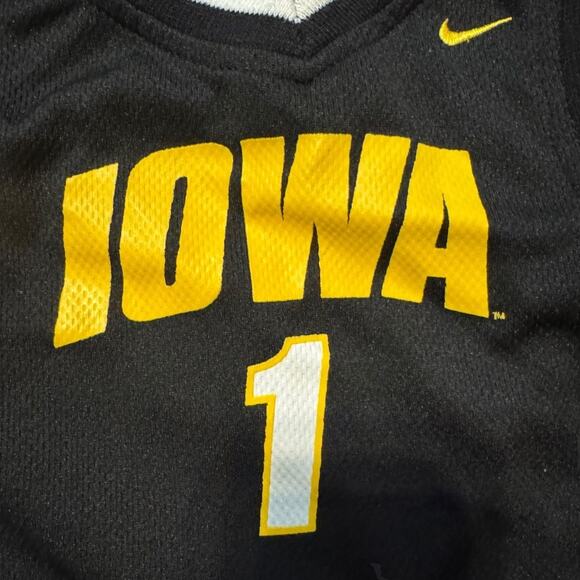 Nike Iowa Hawkeyes Baby Jersey #1 Black Gold Infant 12M Basketball Football - Picture 2 of 5